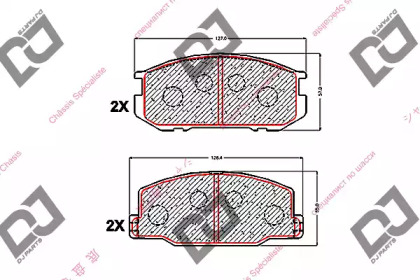 Комплект тормозных колодок DJ PARTS BP1555